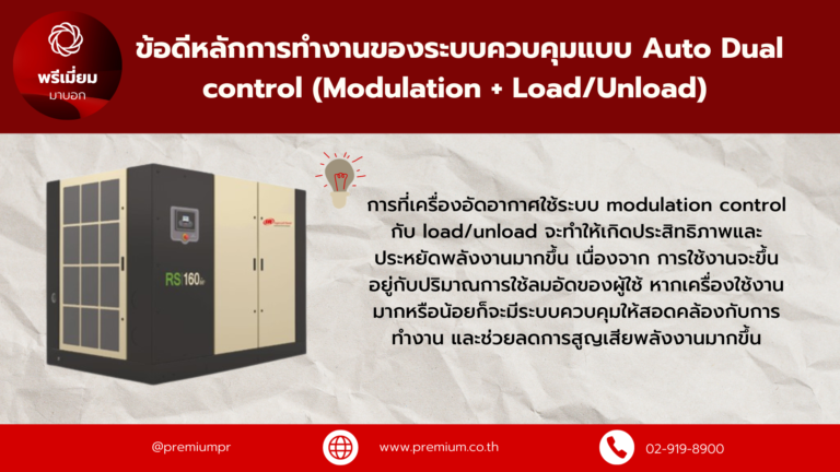 ทำความเข้าใจกับระบบของเครื่องอัดอากาศแบบ Auto Dual control