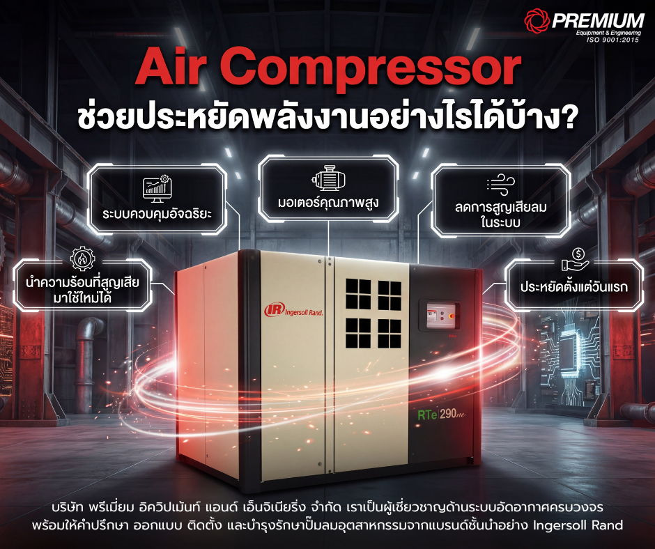Air Compressor Ingersoll Rand ช่วยประหยัดพลังงานอย่างไรได้บ้าง?