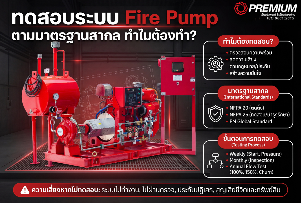 ทดสอบระบบ Fire Pump ตามมาตรฐานสากล ทำไมต้องทำ? 