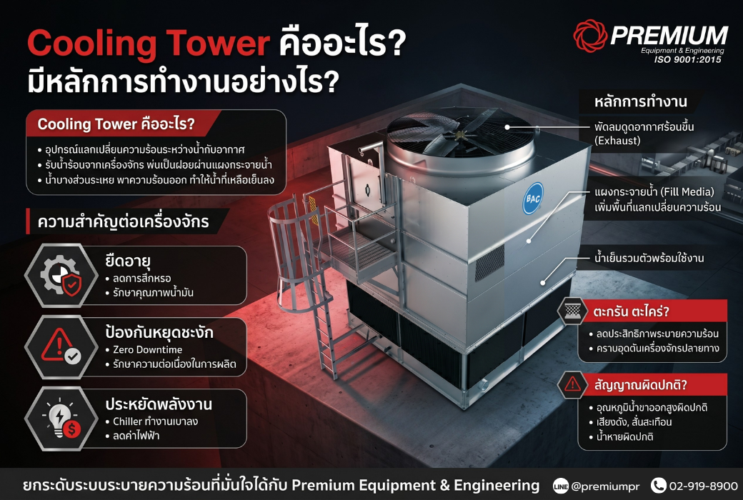 เจาะลึก ระบบ Cooling Tower และความสำคัญต่อเครื่องจักร