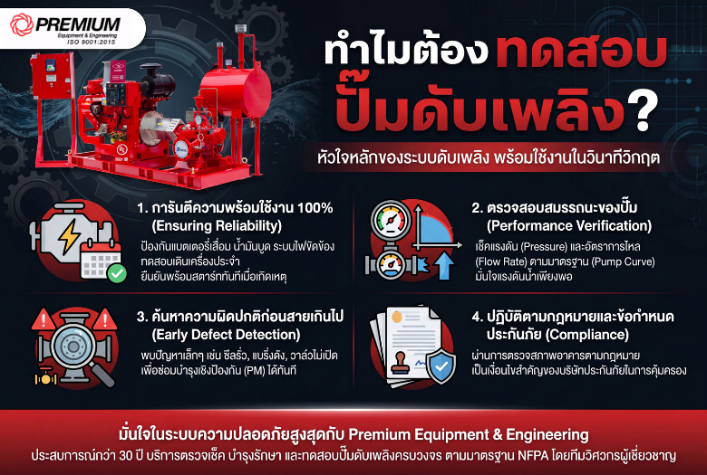 ทำไมต้อง ทดสอบ ปั๊มดับเพลิง (Fire Pump)?