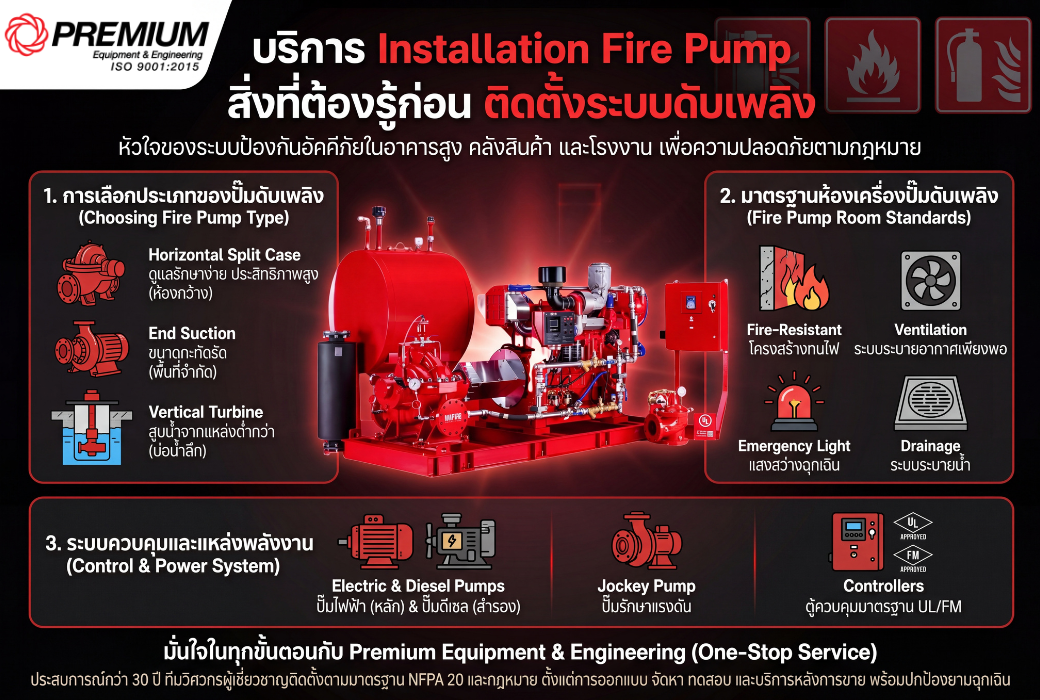 บริการ Installation Fire Pump สิ่งที่ต้องรู้ก่อน ติดตั้งระบบดับเพลิง 