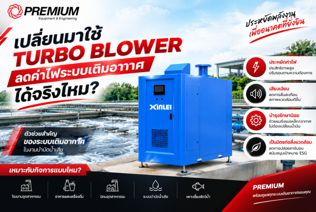 เปลี่ยนมาใช้ Turbo Blower ลดค่าไฟระบบเติมอากาศ ได้จริงไหม?