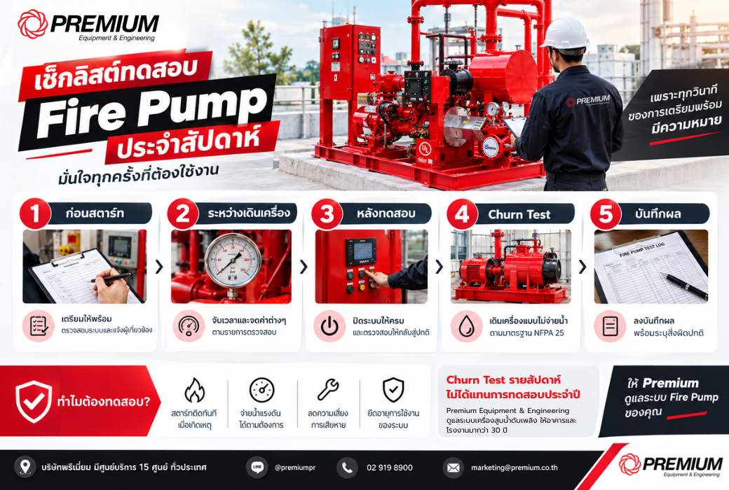 ทดสอบ Fire Pump ประจำสัปดาห์ ทำอย่างไร?